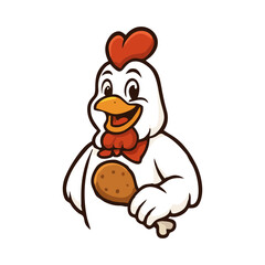 High-Impact Dynamic Chicken Mascot Vector for QSR Brand Identity and Poultry Marketing Campaigns