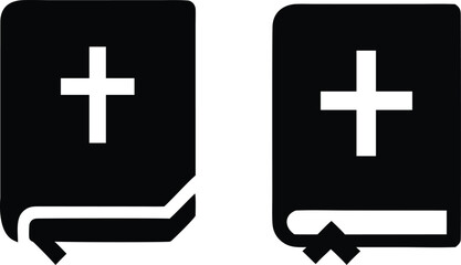 Fototapeta premium Minimalist Depiction of a Holy Bible with Christian Cross Symbol