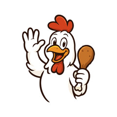 Instant Brand Recognition: Energetic Chicken Mascot Character for Quick Service Restaurant Marketing