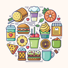 Icon Pack for Fast Food World Day