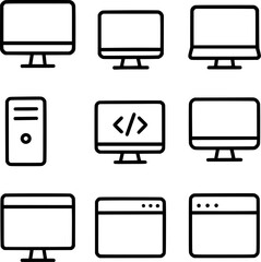 set of computer icons