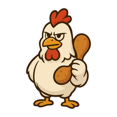 Premium Vector Chicken Mascot Logo Template for Dynamic Branding, Restaurant Identity, and E-Sports Apparel