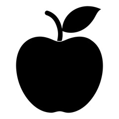 an apple silhouette vector