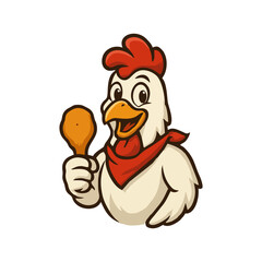 Dynamic Chicken Mascot Logo Vector for Quick Service Restaurant or eSports Team Identity