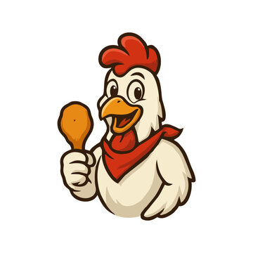 Dynamic Chicken Mascot Logo Vector for Quick Service Restaurant or eSports Team Identity