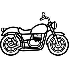 Fototapeta premium Classic Motorcycle Silhouette Vector