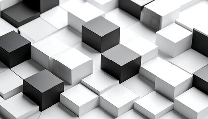 Abstract 3D shapes of cubes