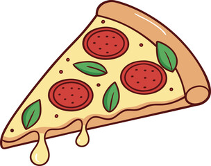pizza icon vector illustration on transparent background