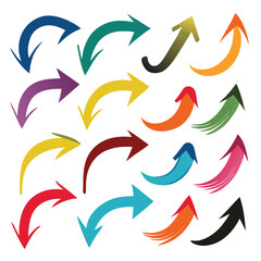 A set of arrows collection with flat design
