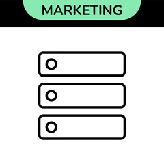 Fototapeta premium Marketing Line Editable Icons set. Vector illustration in modern thin line style of business related icons: advertising, market research, optimization, and more