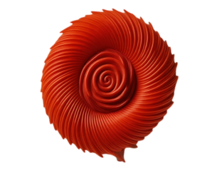Vibrant Red Swirl A 3D Rendered FloralInspired Sculpture
