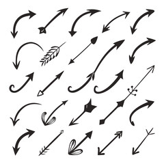 A set of arrows collection with flat design
