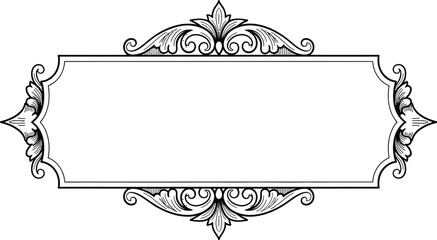 Ornate rectangular frame with floral accents
