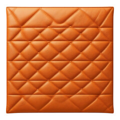 Orange Quilted Square Leather Panel