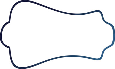 Obraz premium Dark blue decorative frame with white outline