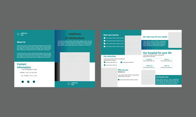 Medical and healthcare brochure template design A4.