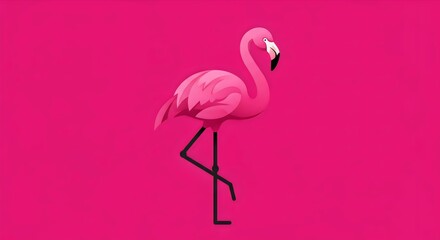 Obraz premium Luxury Flamingo Symbol, Logo