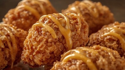fried chicken balls with cheese