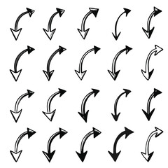 A set of arrows collection with flat design
