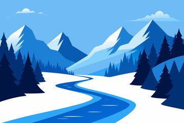 winter mountain landscape