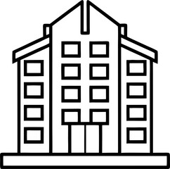 condominium line art collection, lineart condo