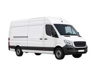 White Cargo Van Mockup for Custom Design Isolated PNG