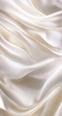 Obraz premium Creamy silk drapes in flowing folds