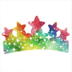 Colorful star-studded crown