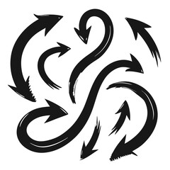 Obraz premium A set of arrows collection with flat design 