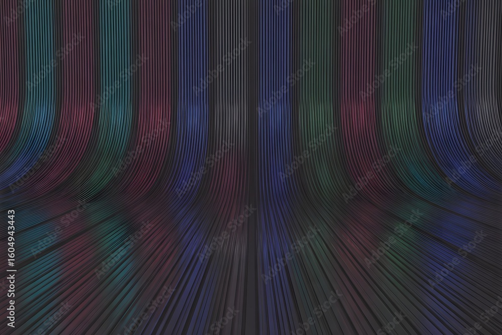 Poster abstract curved lines background design in muted colors