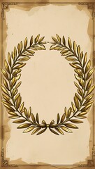 Golden Olive Wreath with Parchment.