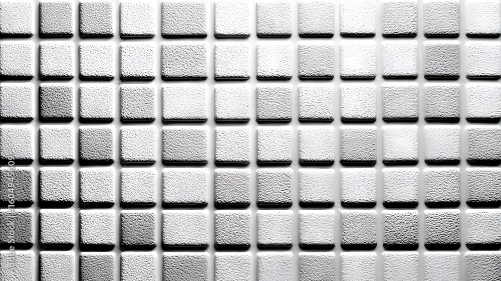 Poster close-up view of a patterned surface with square tiles.