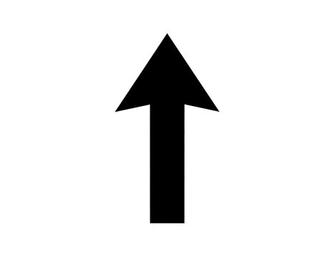 Simple black upward-pointing arrow