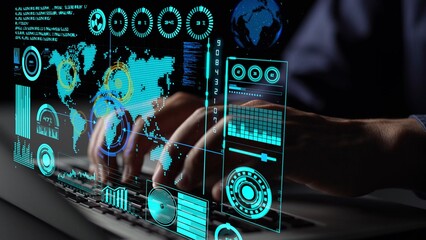 Connection network visualization showing global connection, network communication, digital connection analytic. Connect networks tool support real-time insight and improve connection system. Thunk