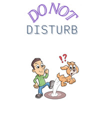 A funny and quirky DO NOT DISTURB BOARD