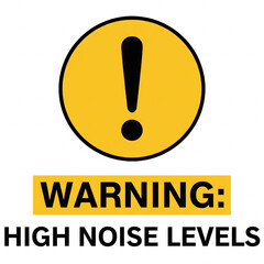 High noice warning sign