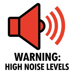 High noice warning sign 