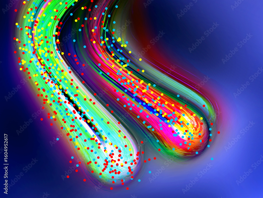 Poster abstract color tones with fluid lines and soft gradients