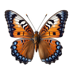 Fototapeta premium Realistic isolated butterfly, spring colored butterfly, insect