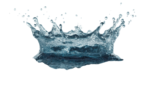 Dynamic blue water splash photography, a stunning visual of liquid motion on dark backdrop