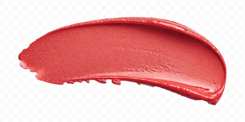 realistic 3d smooth glossy lipstick or paint swatch smear smudge in different color style isolated on white background	