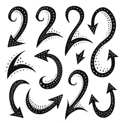 A set of arrows collection with flat design