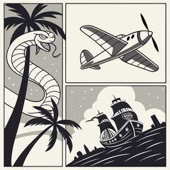 vector illustration of airplane