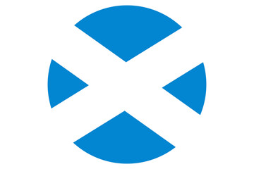 round Scotland flag vector	