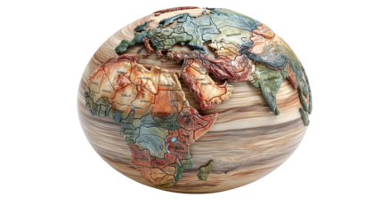 Exploring the world, a detailed look at an antique wooden globe with classic map design