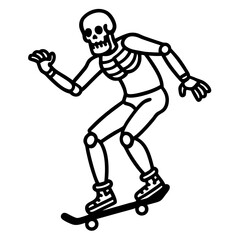 Skeleton on Skateboard