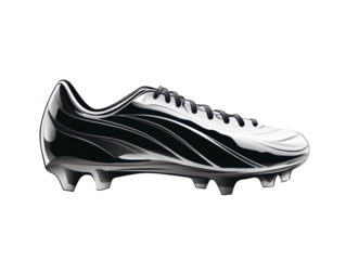 Side view of a modern sports shoe.