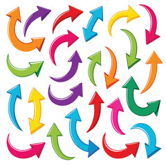 A set of arrows collection with flat design