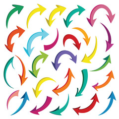 A set of arrows collection with flat design