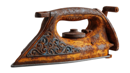 Antique iron, a glimpse into historical laundry practices and vintage domestic tools
